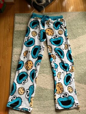 Women’s Blue Cookie Monster Fleece Pajama Pants